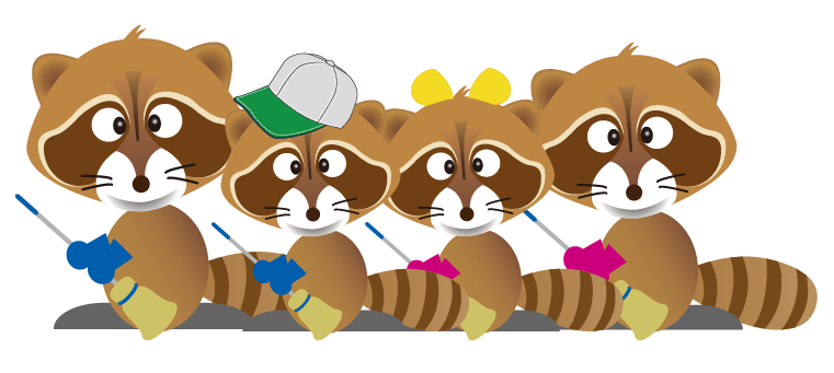 おそうじアライグマ